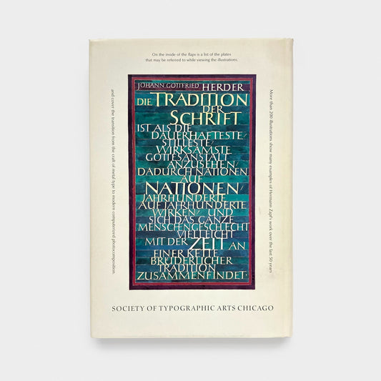Hermann Zapf and His Design Philosophy - Inscribed to Max Caflisch