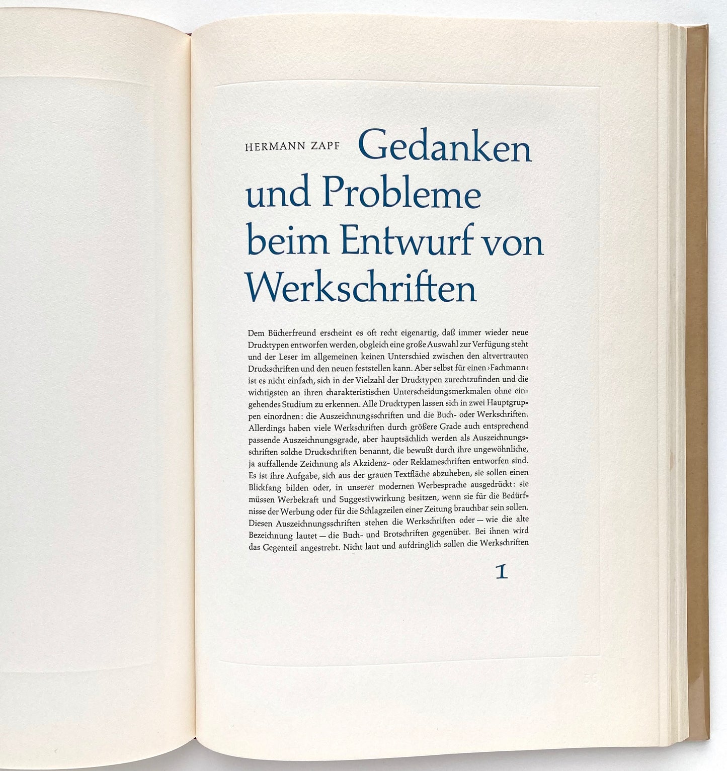 Typographic Variations designed by Hermann Zapf on themes in contemporary book design and typography