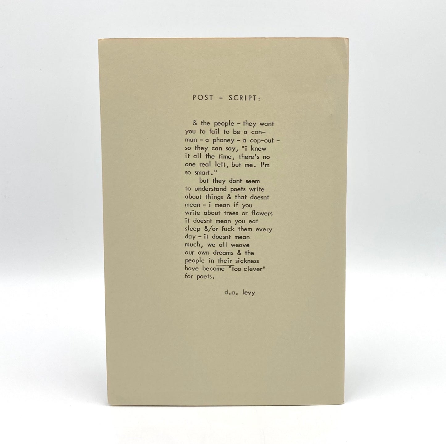 Prose: On Poetry in the Wholesale Education & Culture System