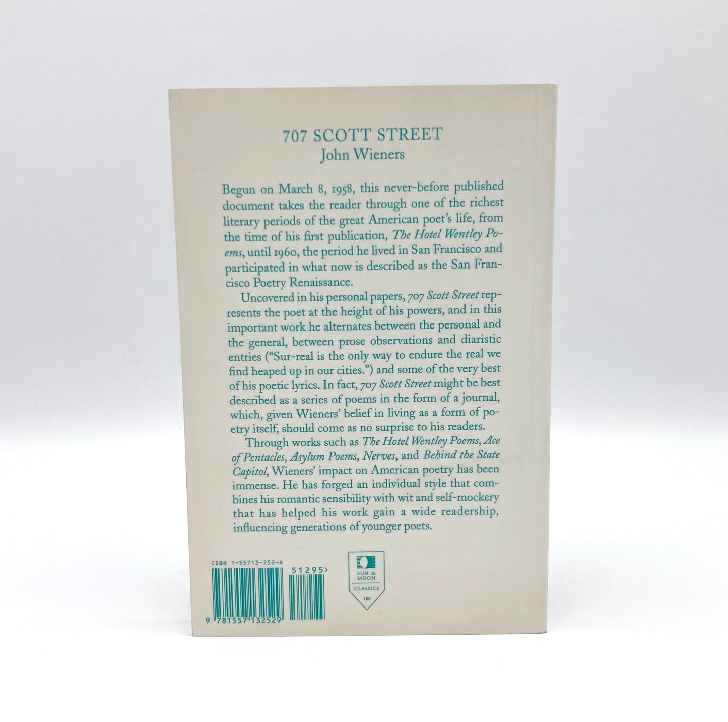 The Journal of John Wieners is to be Called 707 Scott Street for Billie Holiday – Inscribed by Wieners