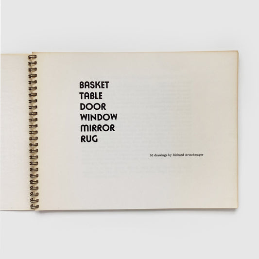 Basket, Table, Door, Window, Mirror, Rug: 53 Drawings by Richard Artschwager