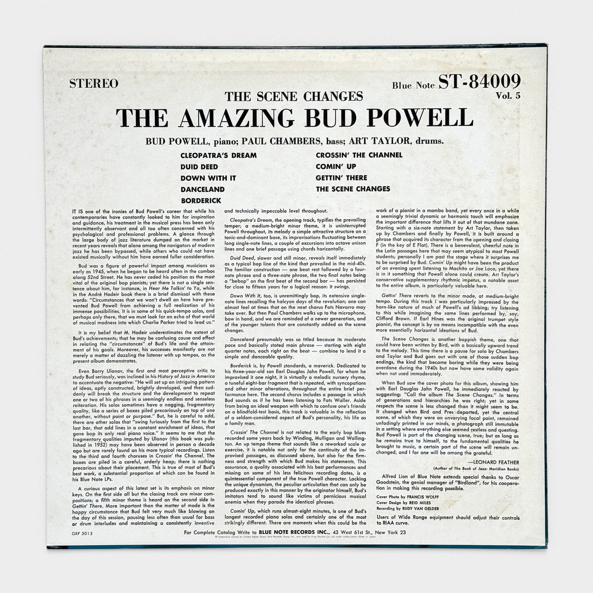 The Amazing Bud Powell Vol. 5, The Scene Changes