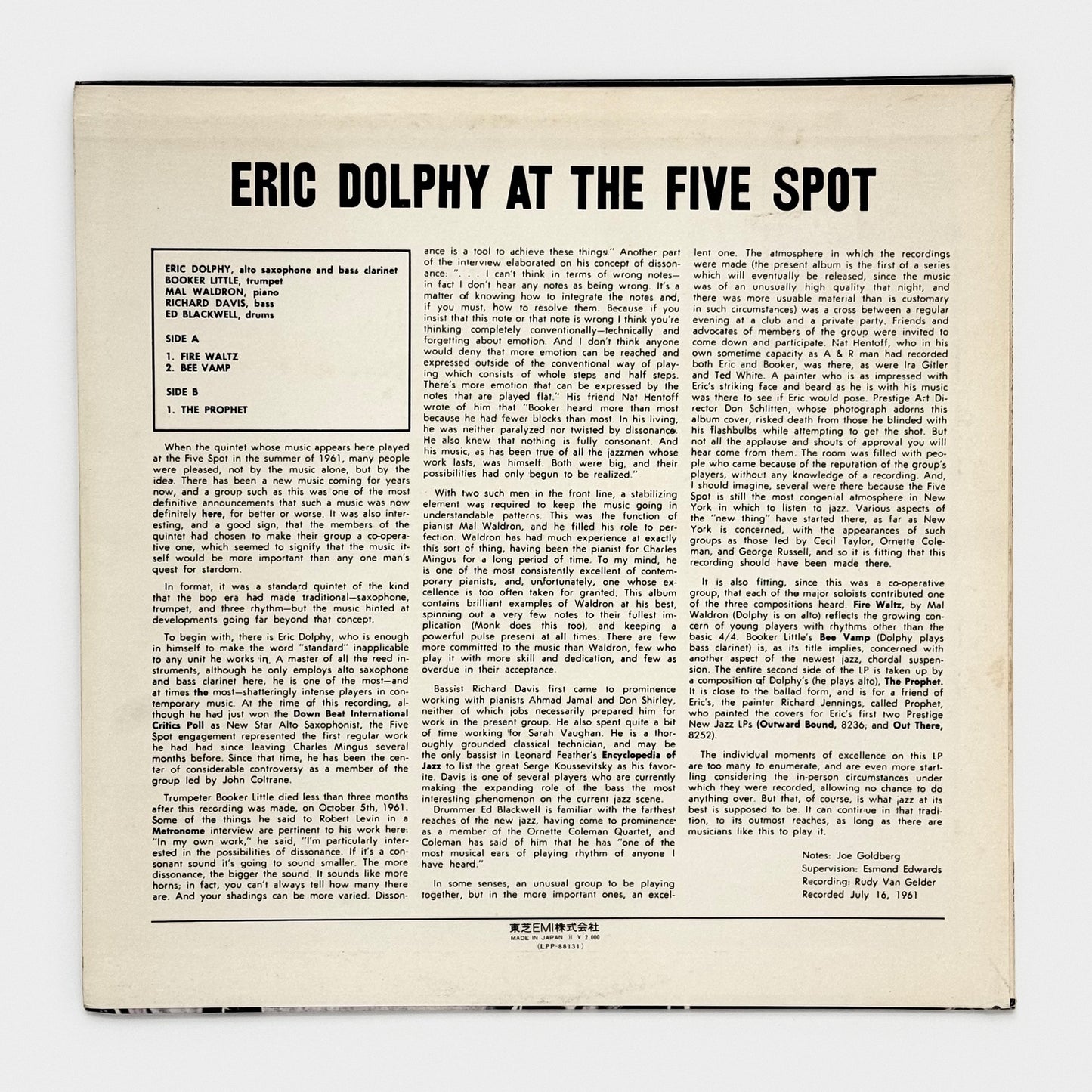 Live at the Five Spot Volume 1
