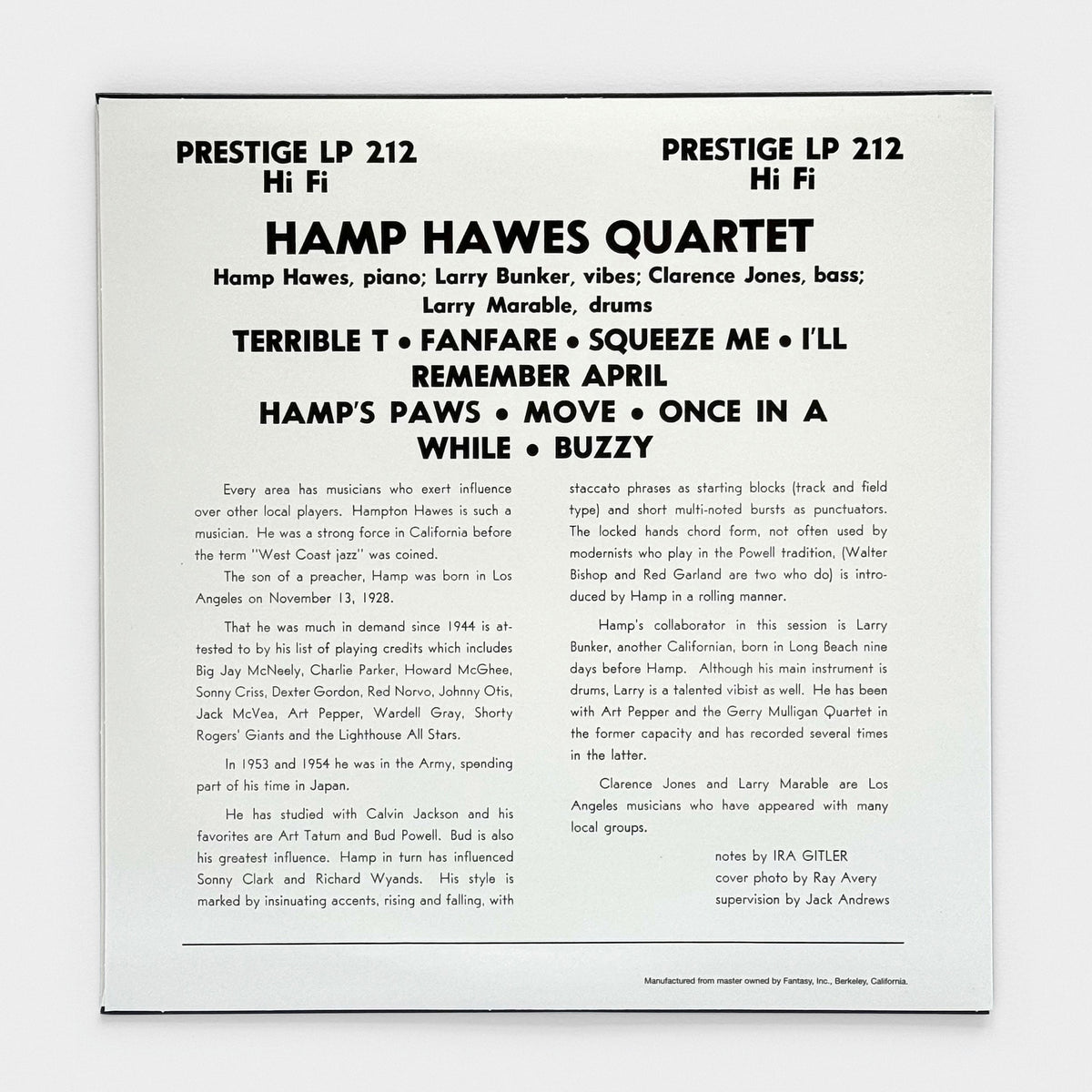 Hampton Hawes Quartet