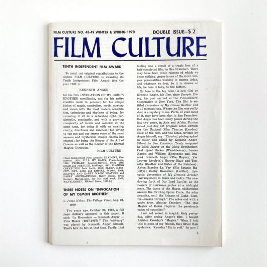 Film Culture Number 48–49