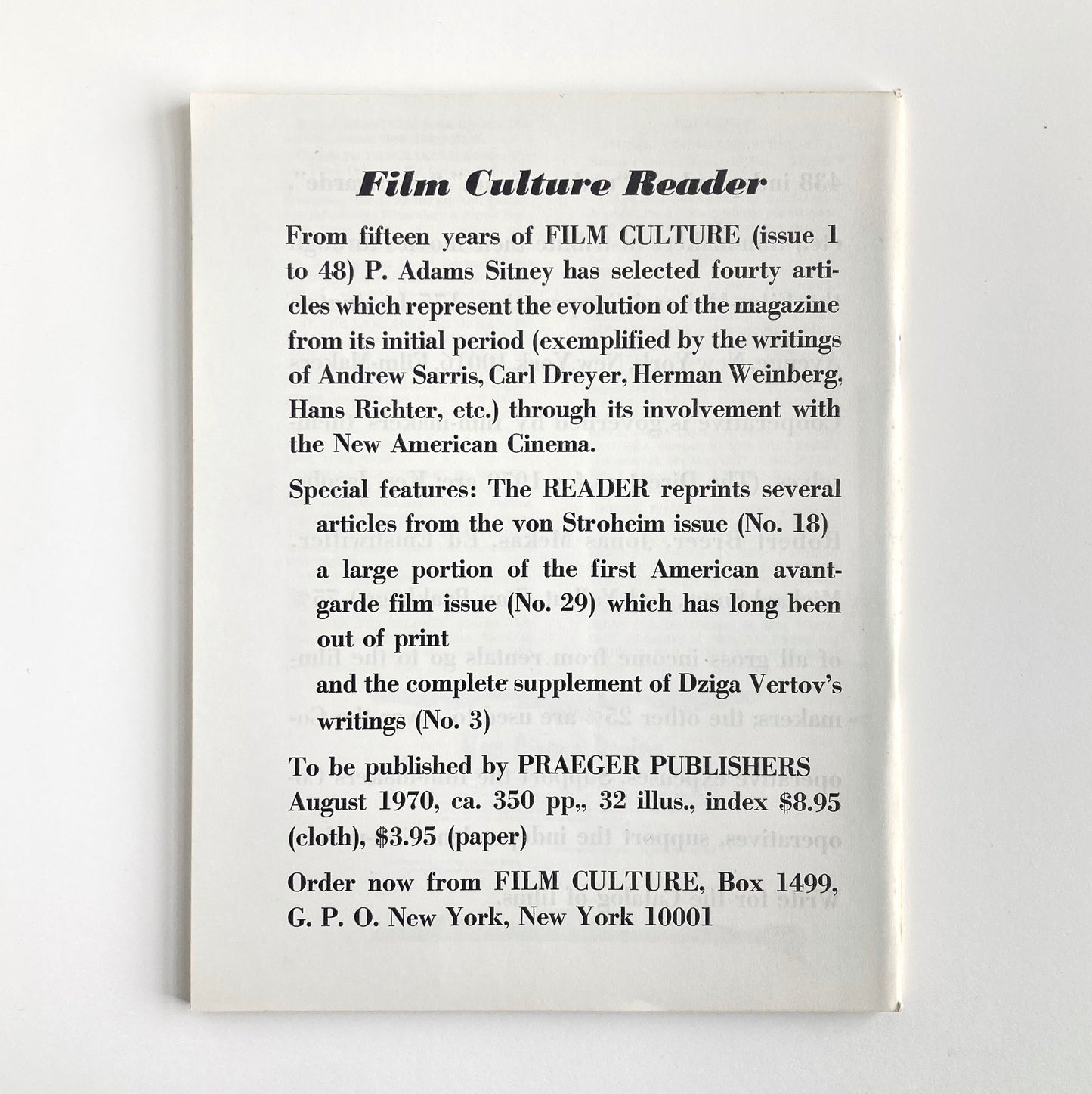 Film Culture Number 48–49