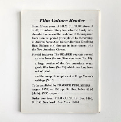 Film Culture Number 48–49