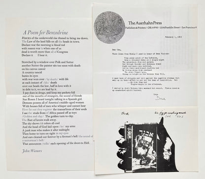 A Bibliography of the Auerhahn Press & its successor Dave Haselwood Books