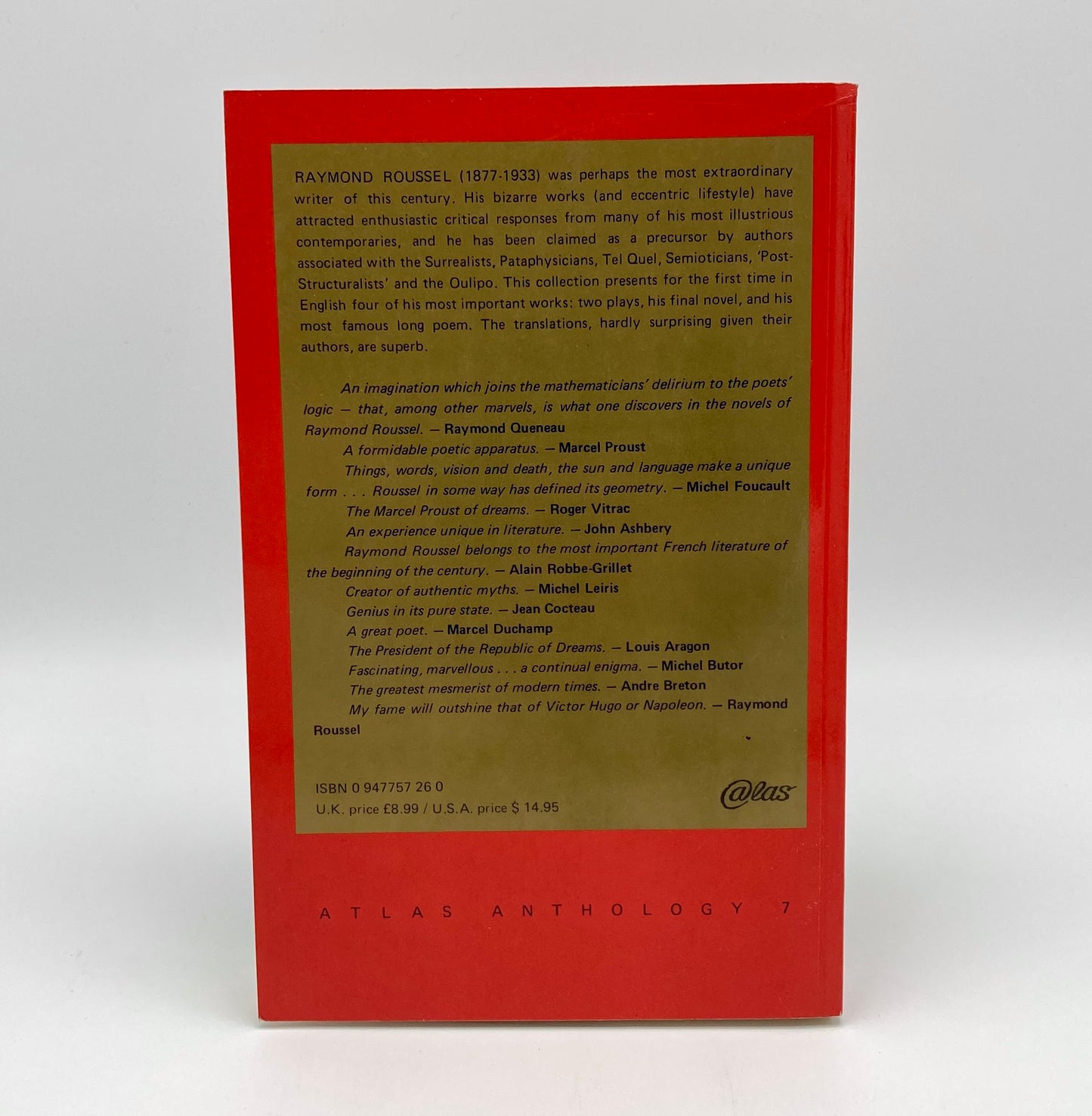 Raymond Roussel: Selections From Certain of His Books