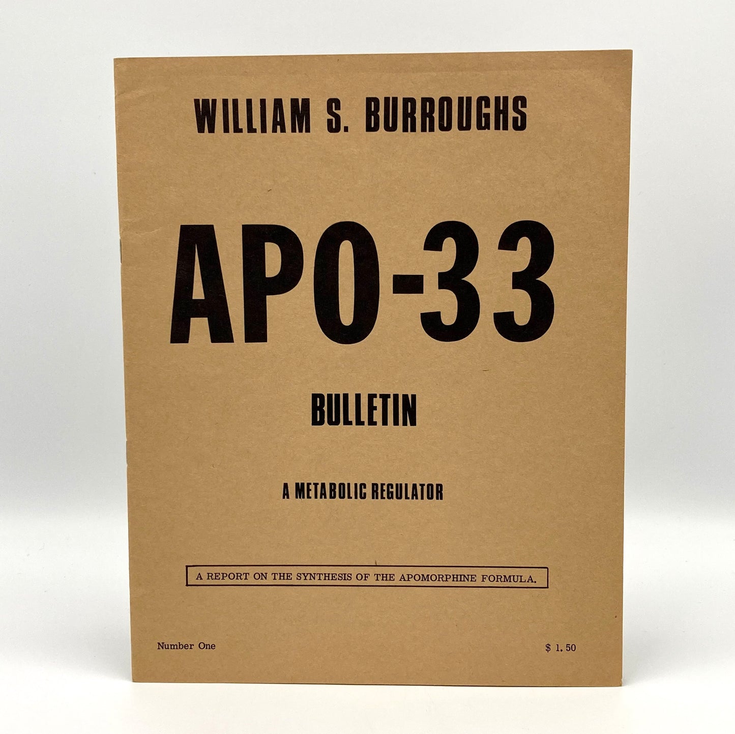 APO-33 Bulletin A Metabolic Regulator: A Report on the Synthesis of the Apomorphine Formula