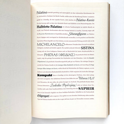 Typographic Variations designed by Hermann Zapf on themes in contemporary book design and typography