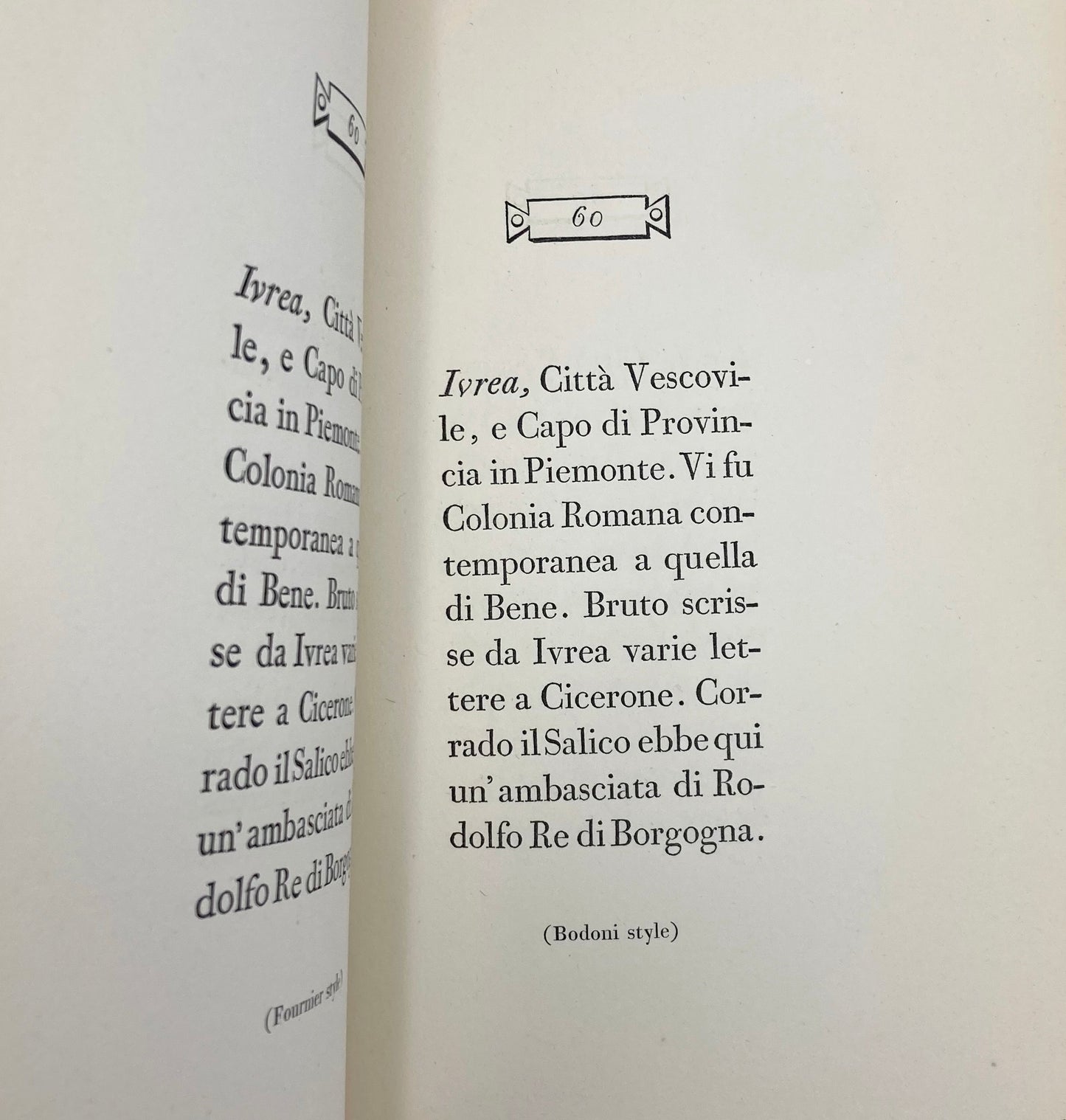 On G. B. Bodoni's Type Faces. Officina Bodoni