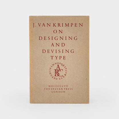 J. Van Krimpen on Designing and Devising Type