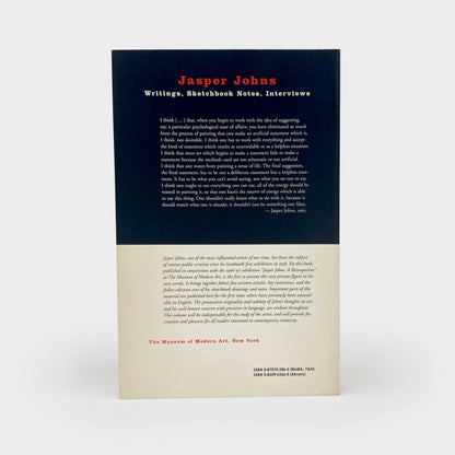 Jasper Johns: Writings, Sketchbook Notes, Interviews