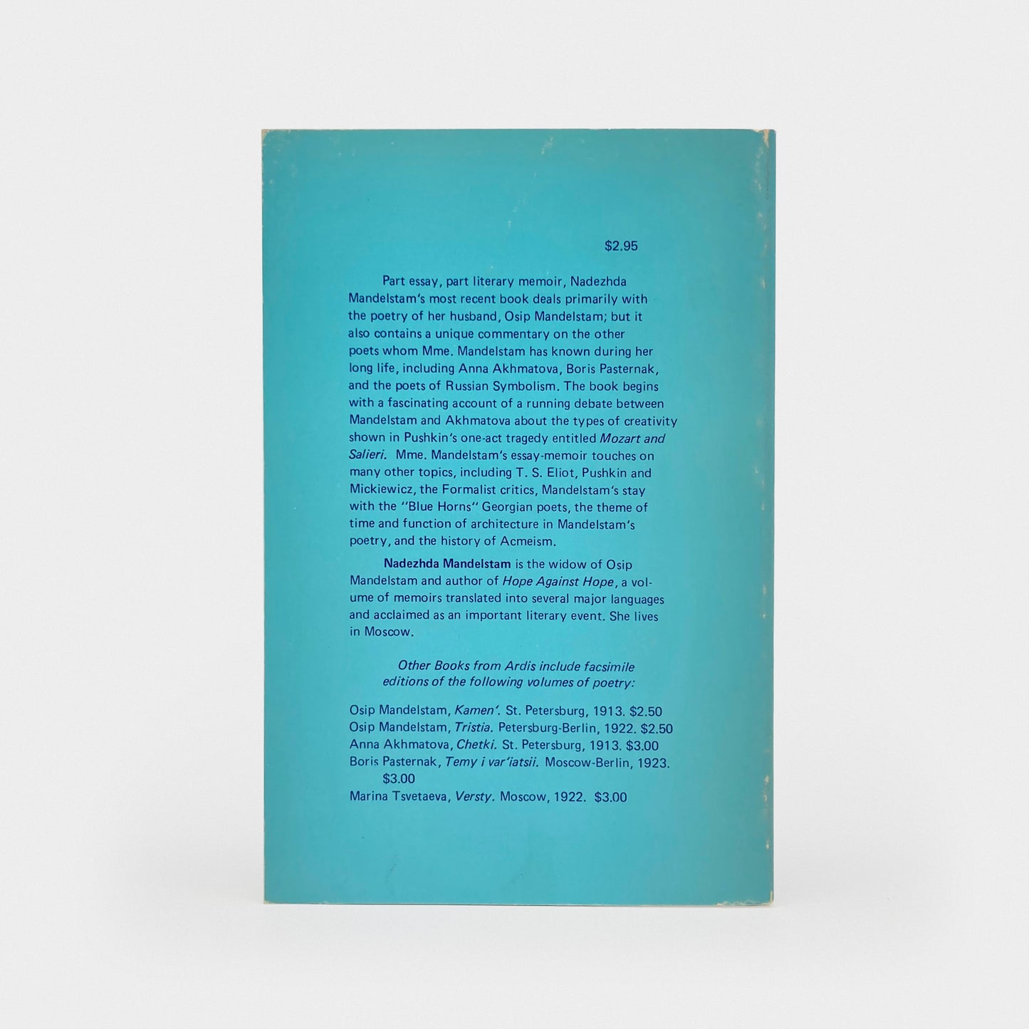 Mozart and Salieri: An Essay on Osip Mandelstam and Poetic Creativity