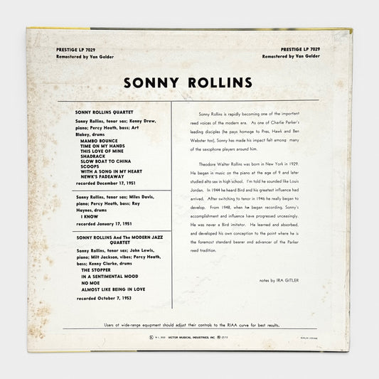 Sonny Rollins With The Modern Jazz Quartet, Art Blakey and Kenny Drew