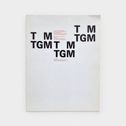 Typografische Monatsblatter - TGMT M. Nr. 5 / 1981