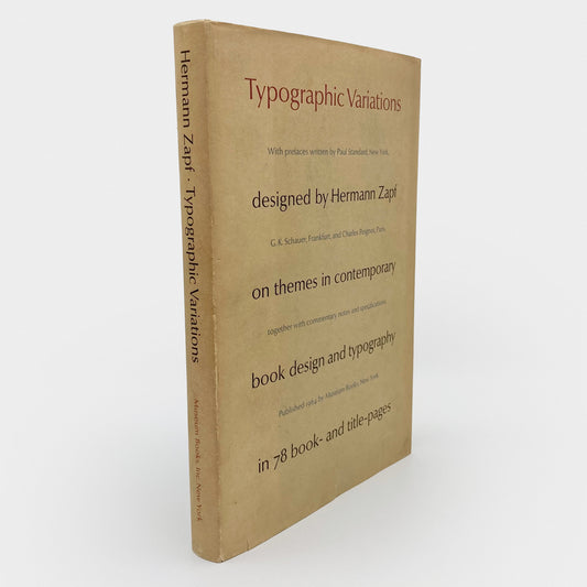 Typographic Variations designed by Hermann Zapf on themes in contemporary book design and typography